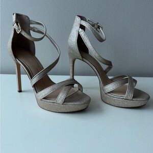 Gianni Bini Corielle Gold Strappy Heels